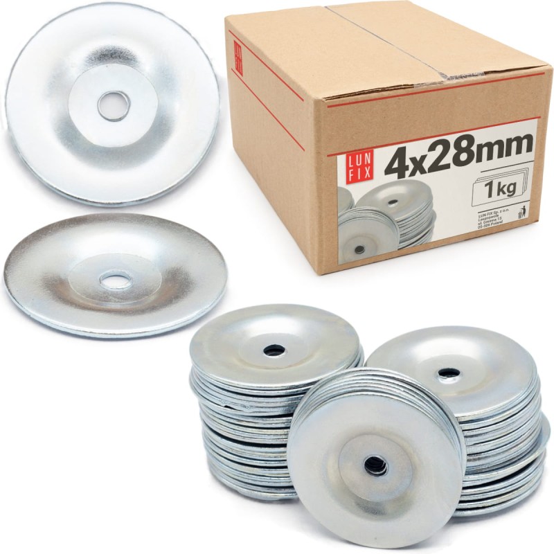 Podkładki papowe 4x28mm ocynkowane ciesielskie 1kg