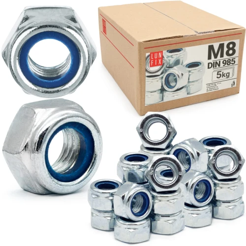 Sicherungsmuttern M8 - 5 kg (ca.1110 Stk.) DIN 985