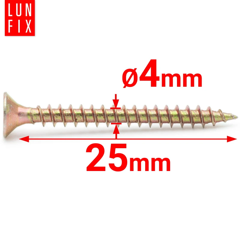 Universalschraube 4,0x25 mm 1000 Stück Kreuzschlitz PZ2