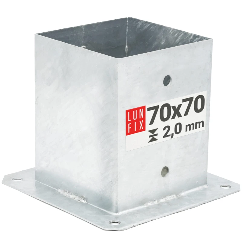 Pfostenbasis 70x70x2mm Höhe 150mm