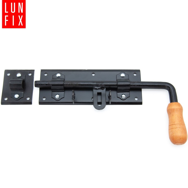 Zasuwa ryglowa 280x80mm drzwi garażu LEWA czarna WRK280
