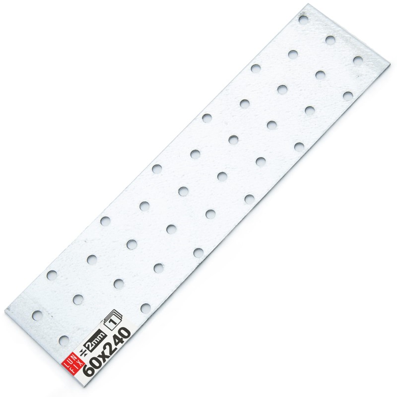 Płytka perforowana 60x240x2  łącznik ciesielski płaski 1szt.