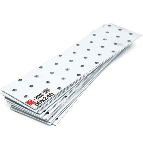 Flachverbinder 60x240x2mm Lochplatte 10 Stk
