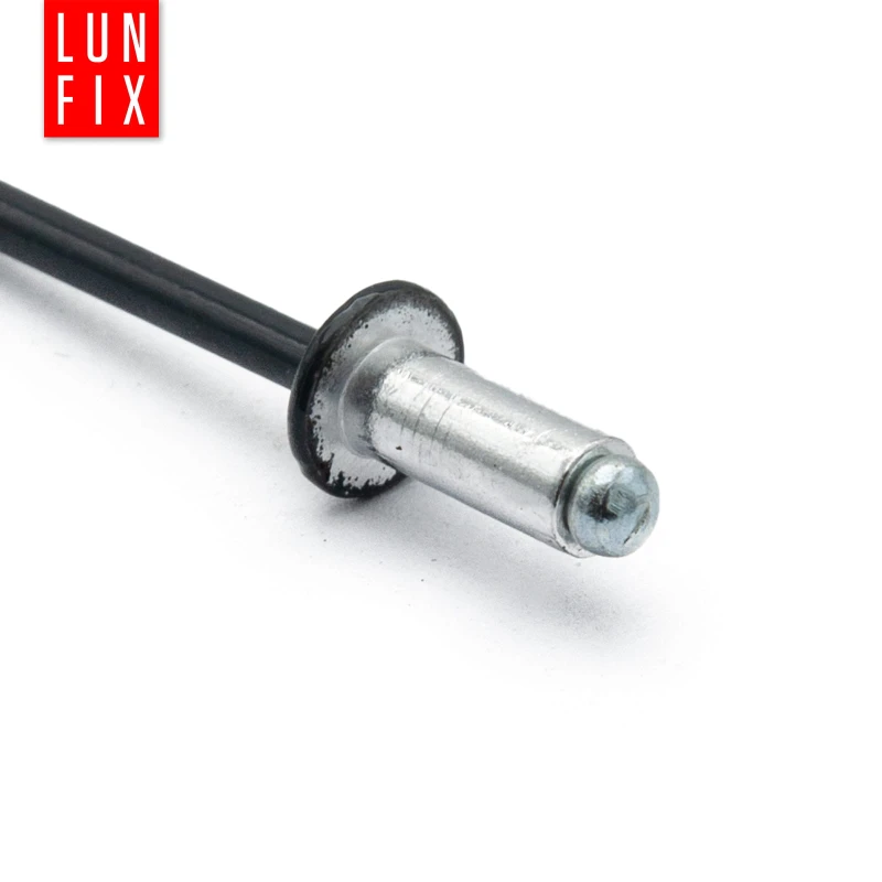 Aluminium Blindnieten DIN7337 4,8x10 mm 100 Stück RAL 9005 Tiefschwarz