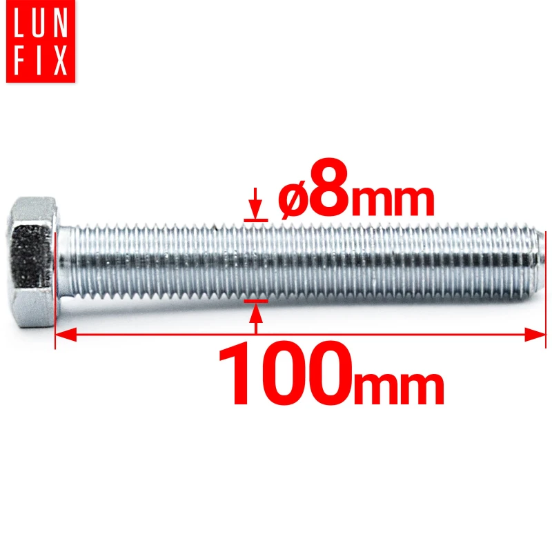 Sechskantschrauben M8x100 DIN 933 1 kg