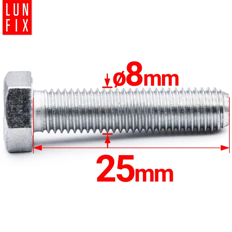 Sechskantschrauben M8x25 DIN 933 1 kg (ca.67 Stk.)