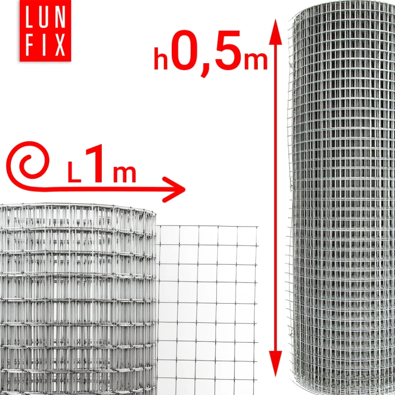 Volierendraht Hühnerdraht Verzinkt H50cm L1m Maschenweite 25x25mm Ø1mm