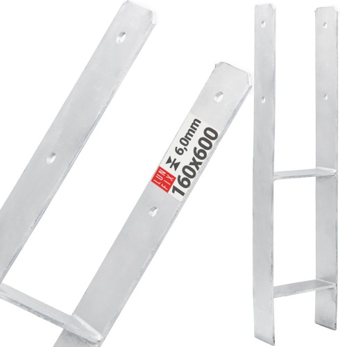 H-Pfostenträger zum Einbetonieren 160x600x6mm