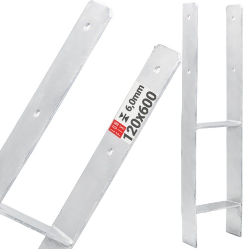 H-Pfostenträger zum Einbetonieren 120x600x6mm