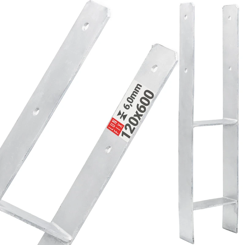 H-Pfostenträger zum Einbetonieren 120x600x6mm