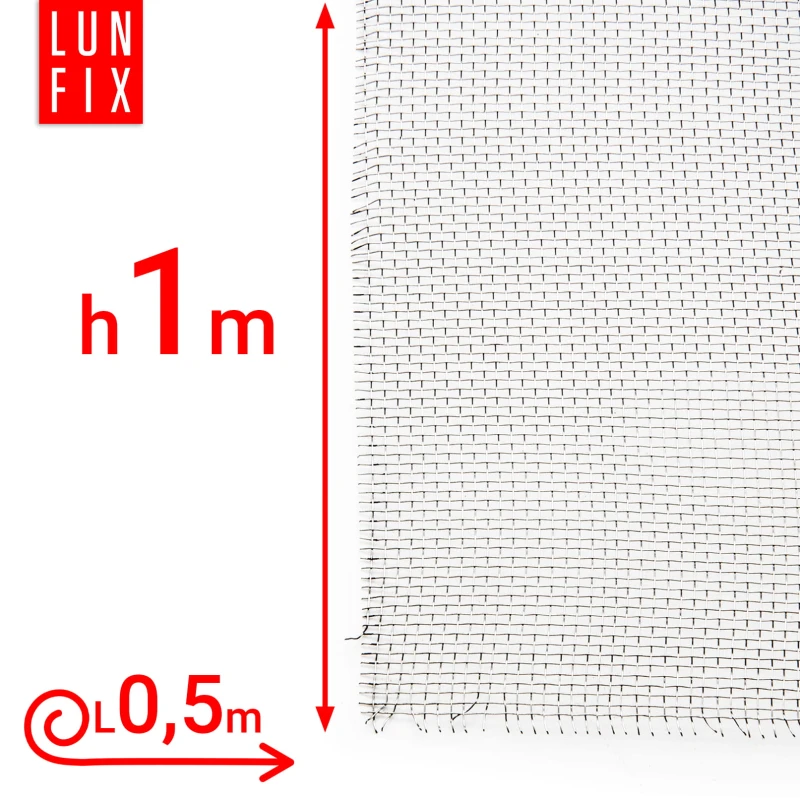 Edelstahlgitter 1,2x1,2mm AISI 304 ø0,19mm H1m L0,5m