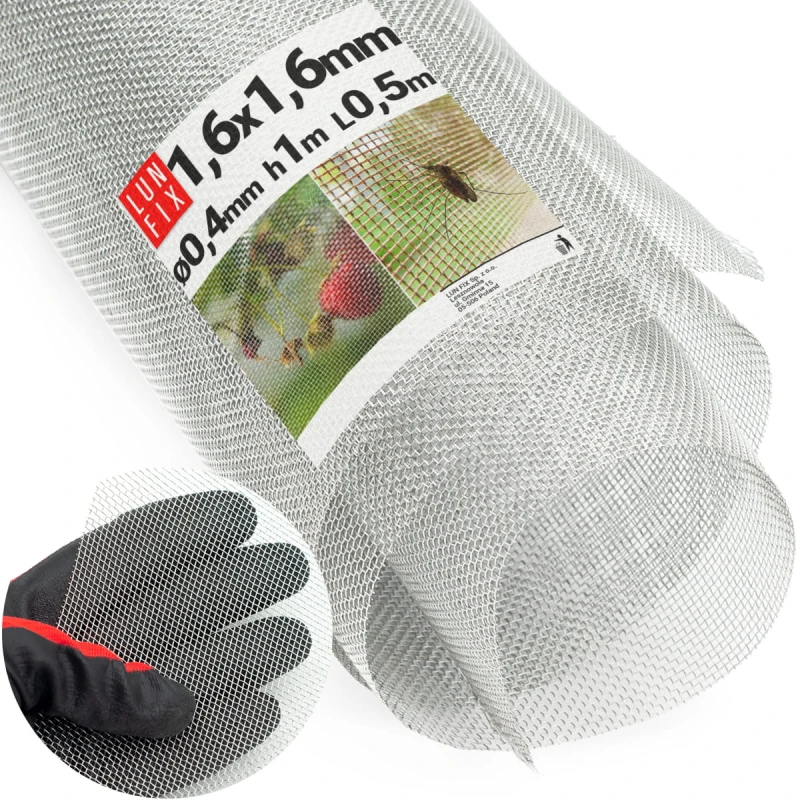 Feinmaschig Verzinkt 1,6x1,6mm ø0,4 H1m L50cm