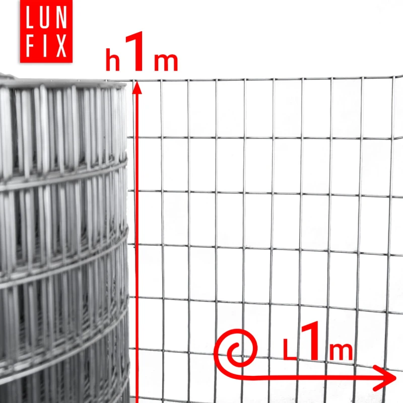 Geschweißter Verzinkt Maschendraht H1m L1m Maschenweite 50x25mm Ø1,9mm