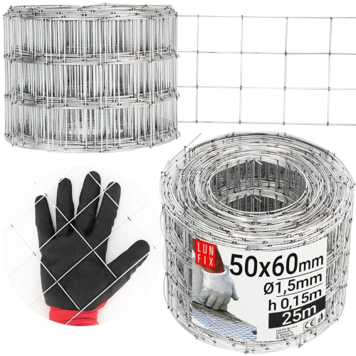 Armierungsgewebe Wand H15cm L25m Maschenweite 50x60mm Ø1,5mm