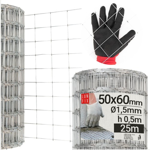 Armierungsgewebe Wand H50cm L25m Maschenweite 50x60mm Ø1,5mm