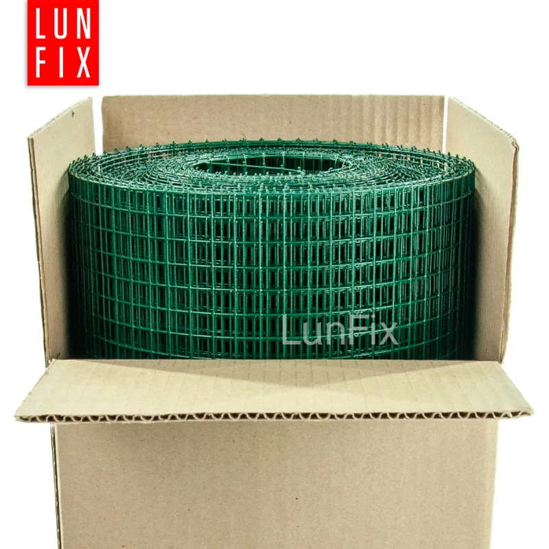 Geschweißtes Gartengitter Grün Verzinkt PVC H0,5m L5m Maschenweite 13x13mm Ø1,2mm