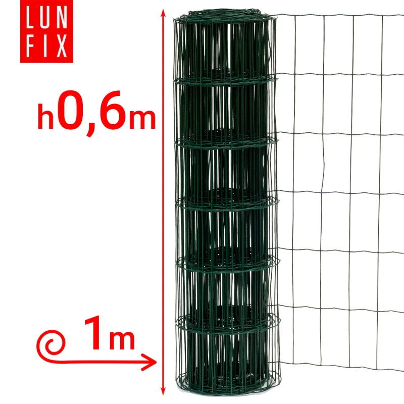 Drahtzaun Gartenzaun Grün H0,6m L1m Maschenweite 100x50mm Ø2,2mm