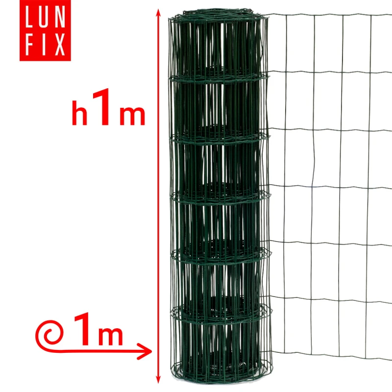 Drahtzaun Gartenzaun Grün H1m L1m Maschenweite 100x50mm Ø2,2mm