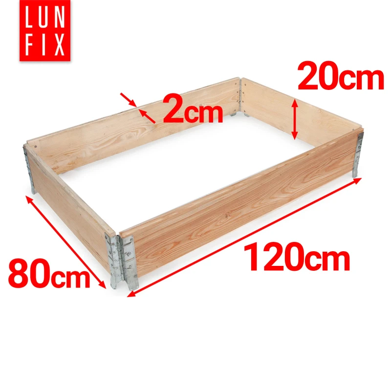 Palettenaufsatz aus Holz 120x80x20cm für Europalette