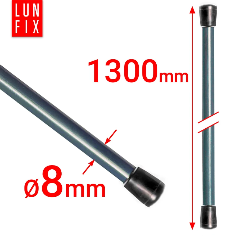 Geflechtspannstab 1300 x 8 mm PVC Anthrazit