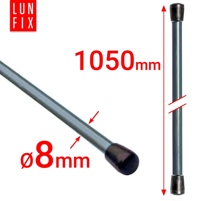 Geflechtspannstab 1050 x 8 mm PVC Anthrazit