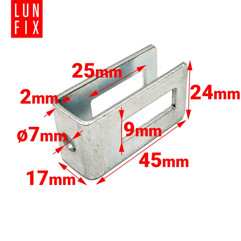 Stabmattenzaun Halter 4mm 5mm Komplett Silber Verzinkt