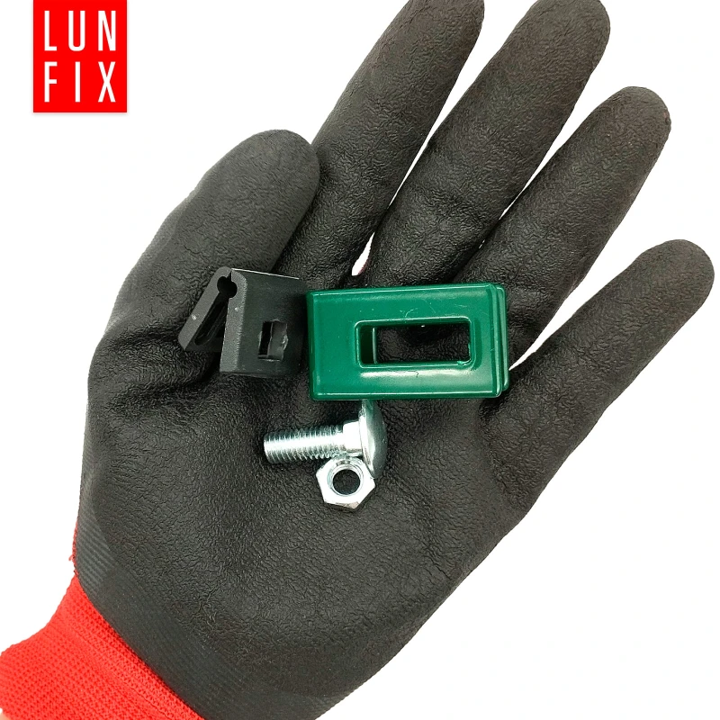 Stabmattenzaun Halter 4mm 5mm Komplett Grün