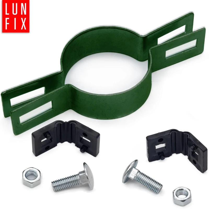 Mittelschelle Rund für 42 mm Pfosten Grün