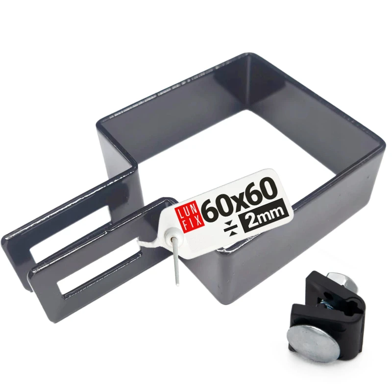 Endschelle Vierkant für 60x60 mm Pfosten Graphit
