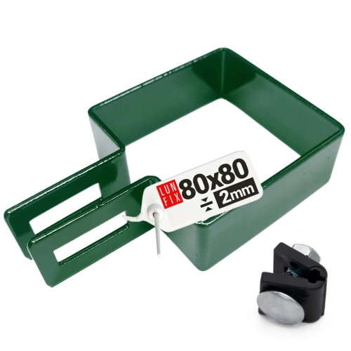 Endschelle Vierkant für 80x80 mm Pfosten Grün