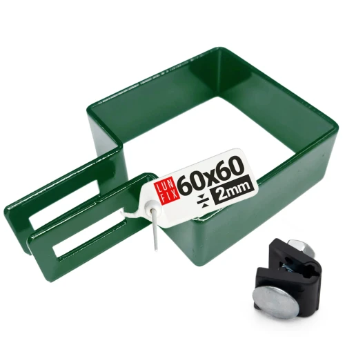 Endschelle Vierkant für 60x60 mm Pfosten Grün