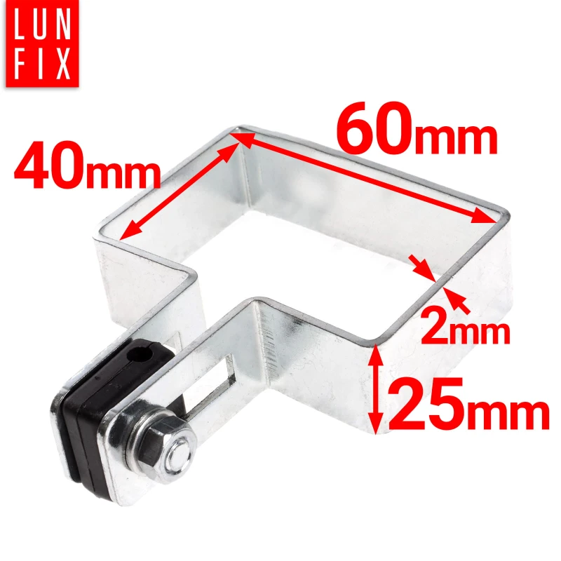 Endschelle Vierkant für 40x60 mm Pfosten Verzinkt