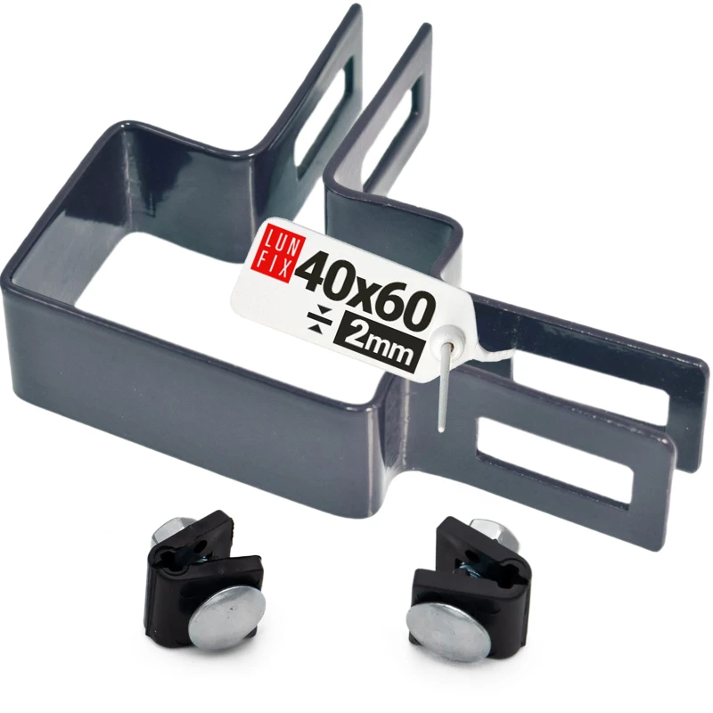 Eckschelle für 40x60 mm Pfosten Graphit