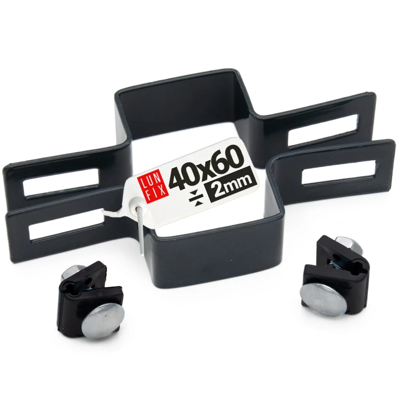 Mittelschelle Vierkant für 40x60 mm Pfosten Anthrazit