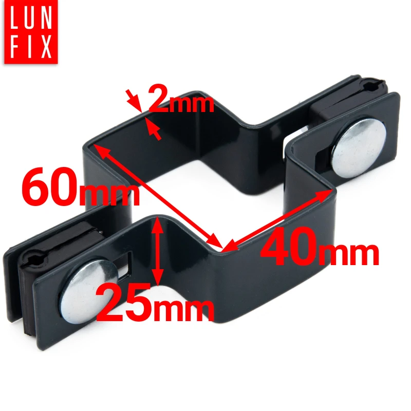 Mittelschelle Vierkant für 40x60 mm Pfosten Anthrazit
