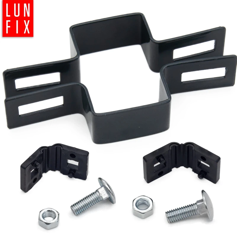 Mittelschelle Vierkant für 40x60 mm Pfosten Anthrazit