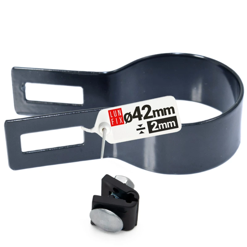 Endschelle Rund für für 42 mm Pfosten Pfosten Graphit