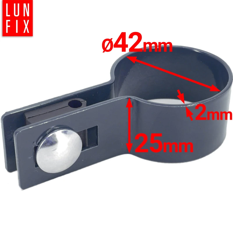 Endschelle Rund für für 42 mm Pfosten Pfosten Graphit