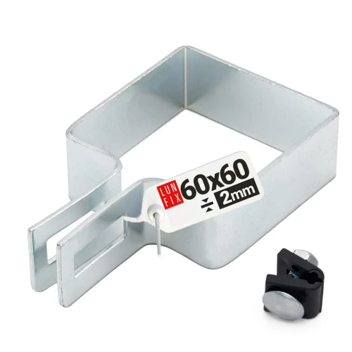 Endschelle Vierkant für 60x60 mm Pfosten Verzinkt