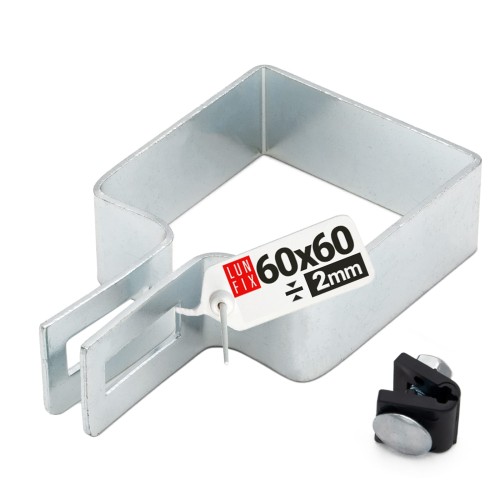 Endschelle Vierkant für 60x60 mm Pfosten Verzinkt