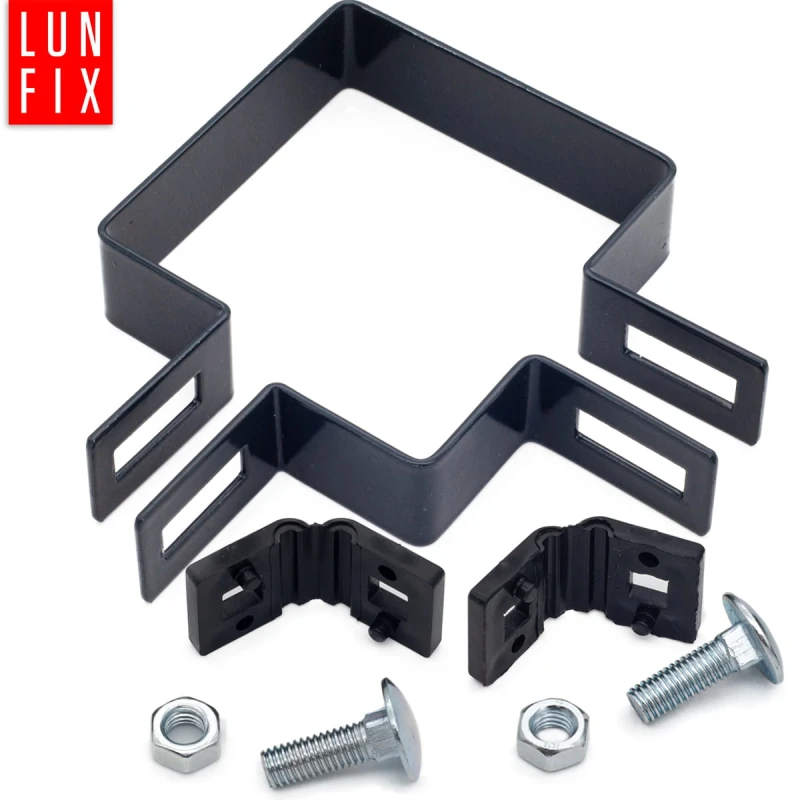 Eckschelle für 80x80 mm Pfosten Graphit