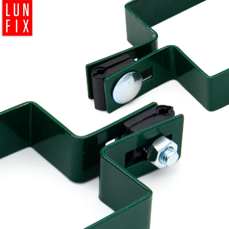 Mittelschelle Vierkant für 80x80 mm Pfosten Grün