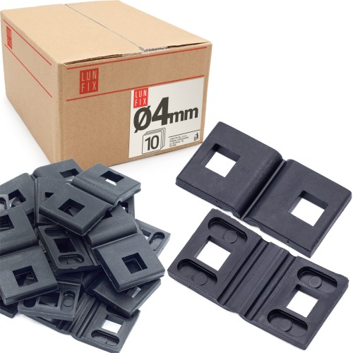 Kunststoffaufnahme Clips für Stabmattenzäune 4 mm 10er Set