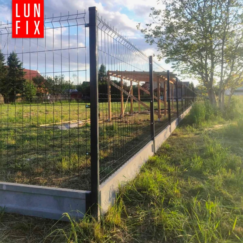 Befestigung für Zaunsockel 52x250 Schwarz