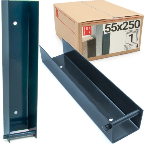 U-Profil für Zaunsockel 55x250 mm Befestigungshalter 1 Stück