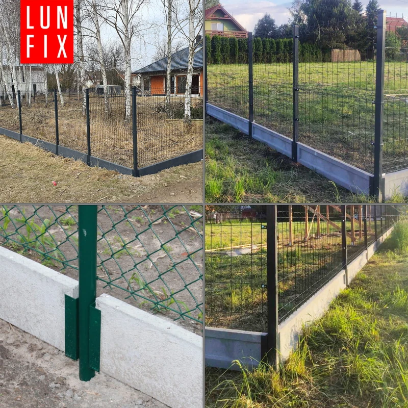 Befestigung für Zaunsockel 55x250 Grün