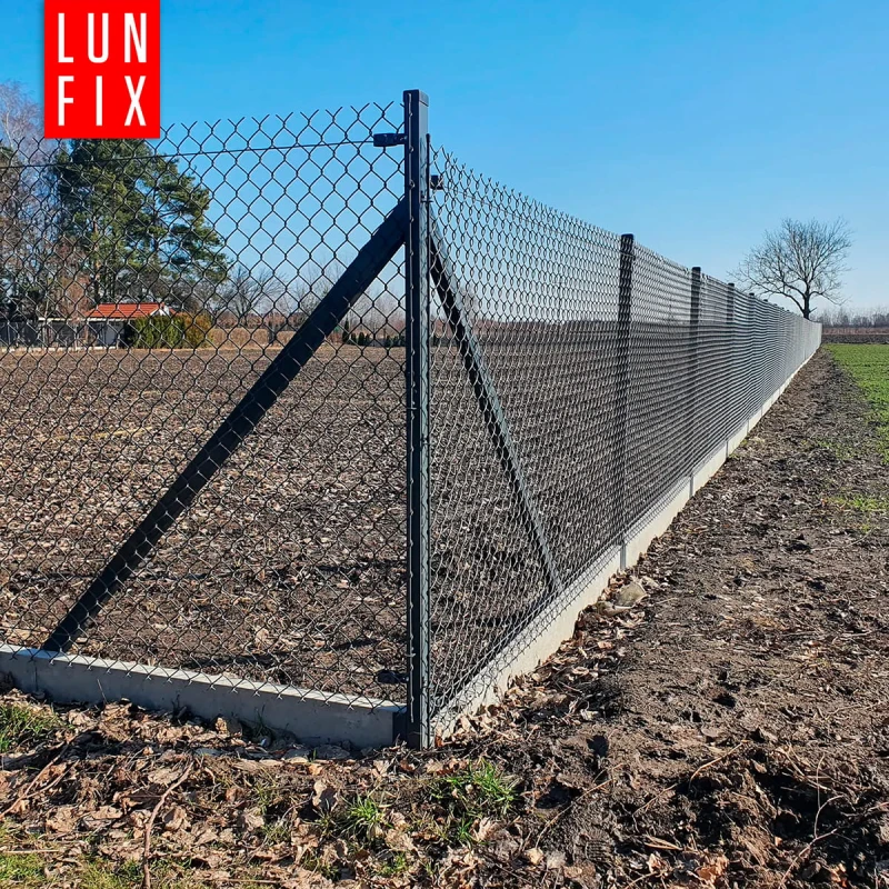 Maschendrahtzaun Graphit 125 cm Masche 62x62 mm Ø 2,5 mm PVC-beschichtet 10 lfm