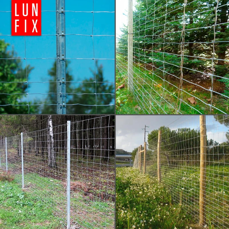Forstzaun Wildzaun 120 cm Ø 2-1,6 mm verzinkt 50 lfm + 100 Stück Krampen gratis!