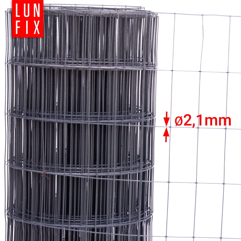 Drahtzaun Gartenzaun Anthrazit H60cm L20m Maschenweite 100x50mm Ø2,5mm