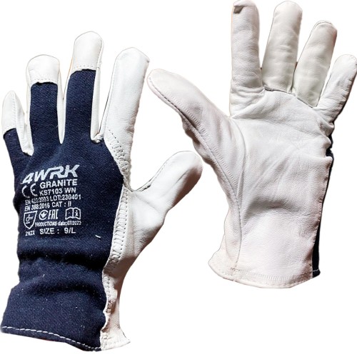 Textile Arbeitshandschuhe mit Ziegenleder Größe 9 L